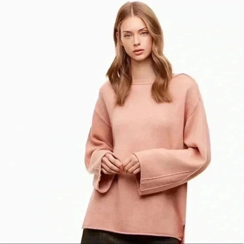 Aritzia Wilfred Ponsay Sweater 100% Merino Wool Knit Sz M